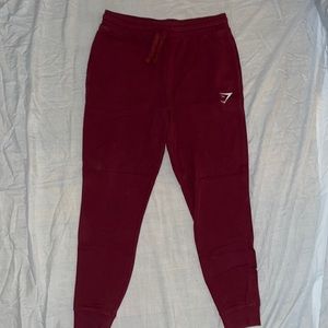Gymshark Crest Joggers - Burgundy.  Mens Size L.